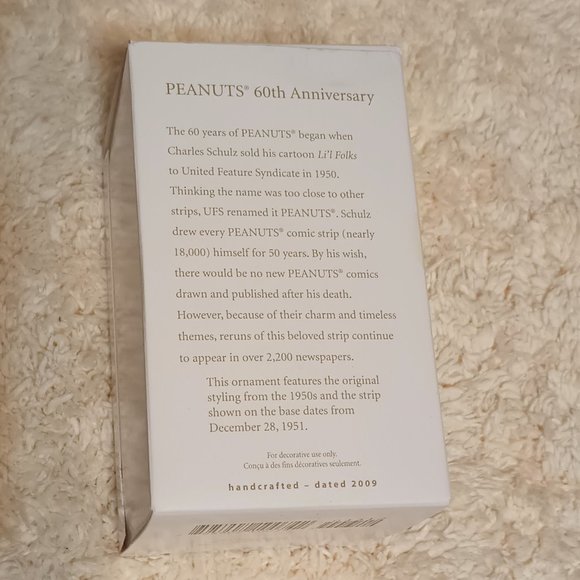 Hallmark Keepsake Ornament, Peanuts 60th Anniversary - Picture 14 of 14